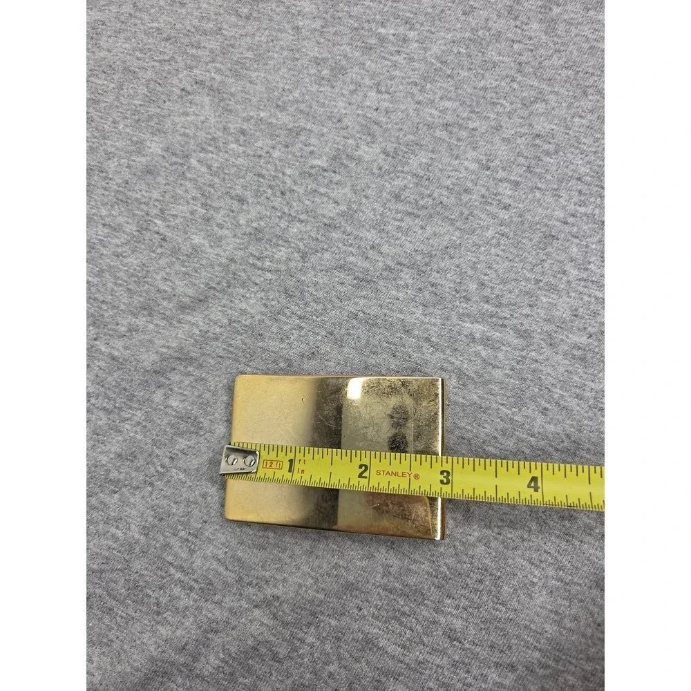 Vintage Officers Equipment Solid Brass Plated Belt Buckle Plain